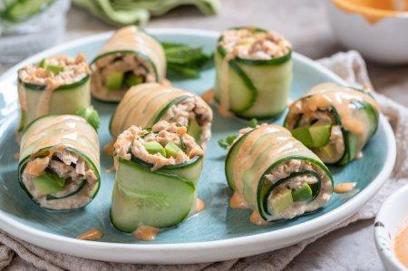 10 Original Recipes for Stuffed Cucumber Rolls