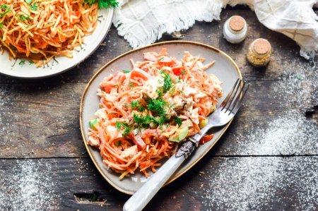 12 Excellent Salads with Smoked Chicken and Korean Carrots