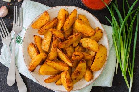 Pommes de terre rustiques sans peau au four – recette simple