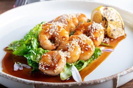 Crevettes sautées à la sauce teriyaki à la poêle – recette pas à pas