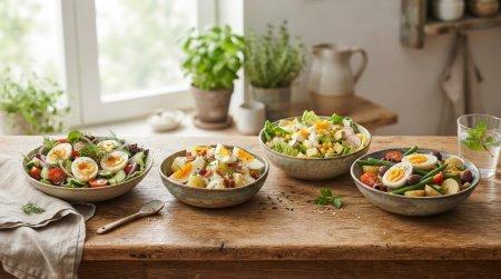 20 ensaladas sencillas con huevos cocidos