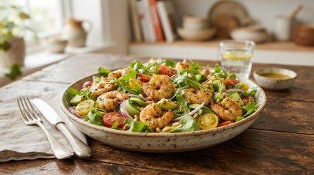 20 originelle Salate mit Garnelen und Rucola